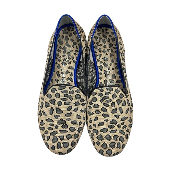 Rothy's The Loafer Spotted Leopard Cheetah Round Toe Ballet Flats - Picture 2 of 8